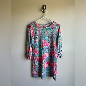 Lilly Pulitzer 100% Pima Cotton Three Quarter Sleeve Dress, Women’s Size XXS